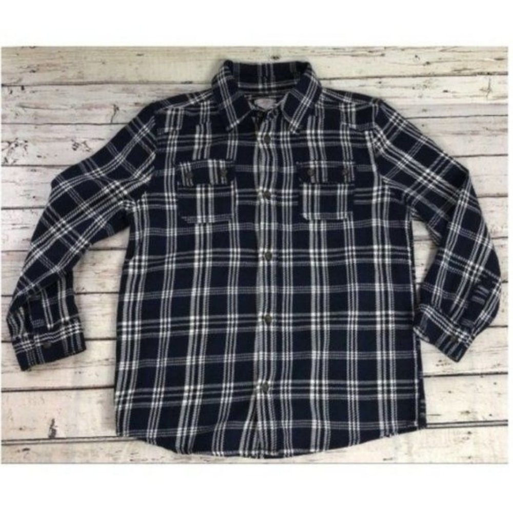 Joe Fresh Kids‎ Button Down Long Sleeve Navy Plaid